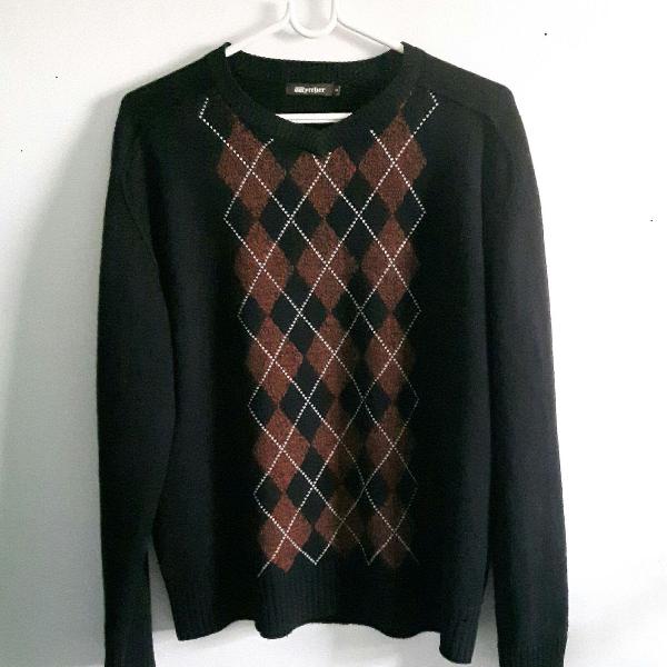 suéter vintage jacquard escocês