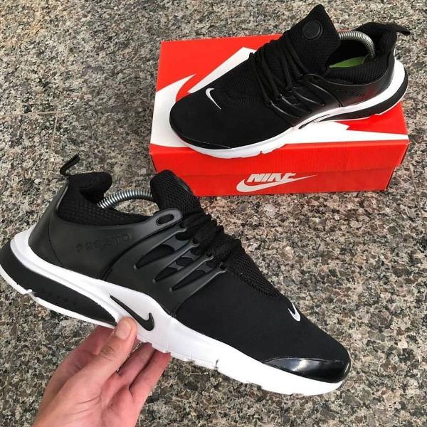 tênis nike air presto preto/branco super oferta 60%OFF