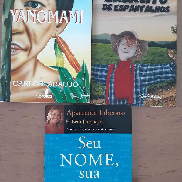 3 livros - Sangue Yanomami - Exército dos Espantalhos - Seu