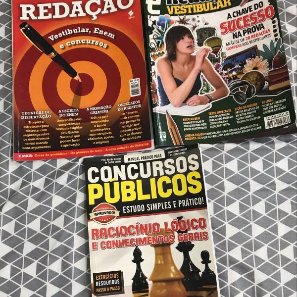 3 livros - redação para concurso e vestibular