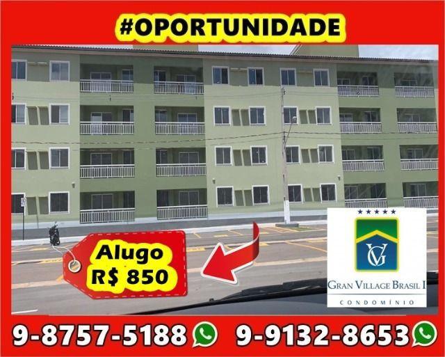 Aluga-se apartamento condomínio Village Brasil 1 no Turu -