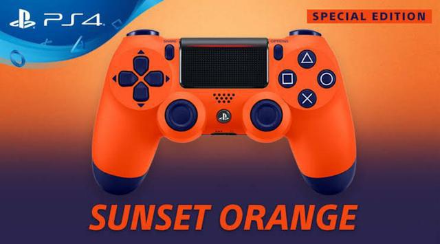 Controle ps4 laranja sunset edição especial