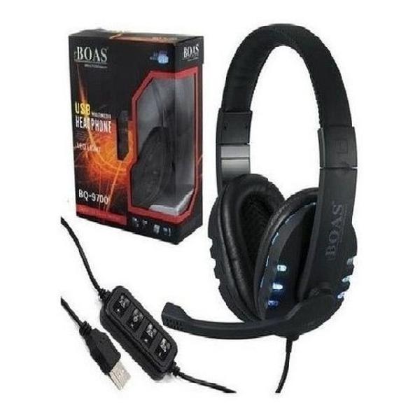 Fone de Ouvido Gaming led usb Stereo Headphone boas BQ-9700