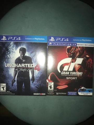 Jogos Uncharted 4 e Gran turismo ps4