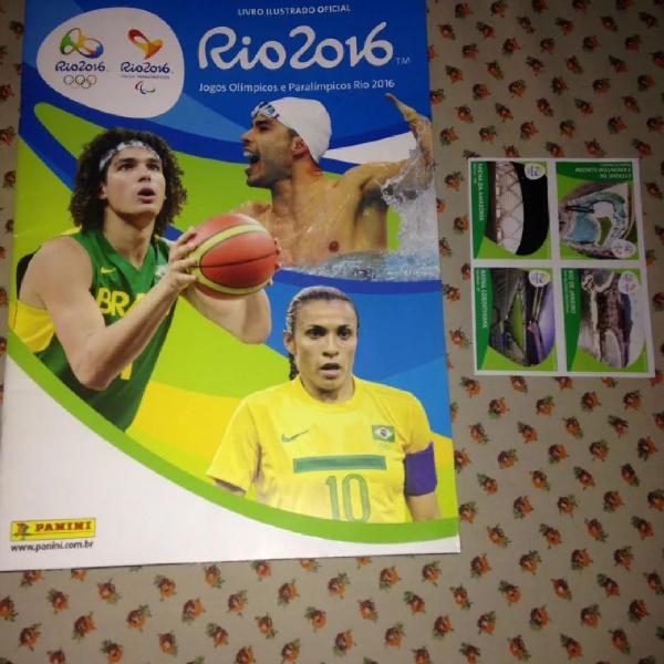 LBUM RIO 2016 mais 4 figurinhas veja fotos LEIA TUDO r$39