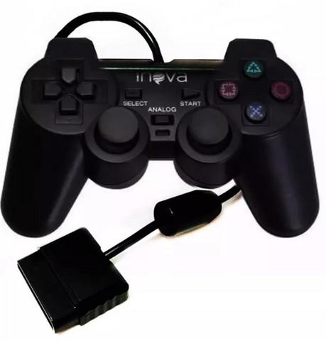 NOVO) Controle Playstation Ps2 Inova com fio com Analógico