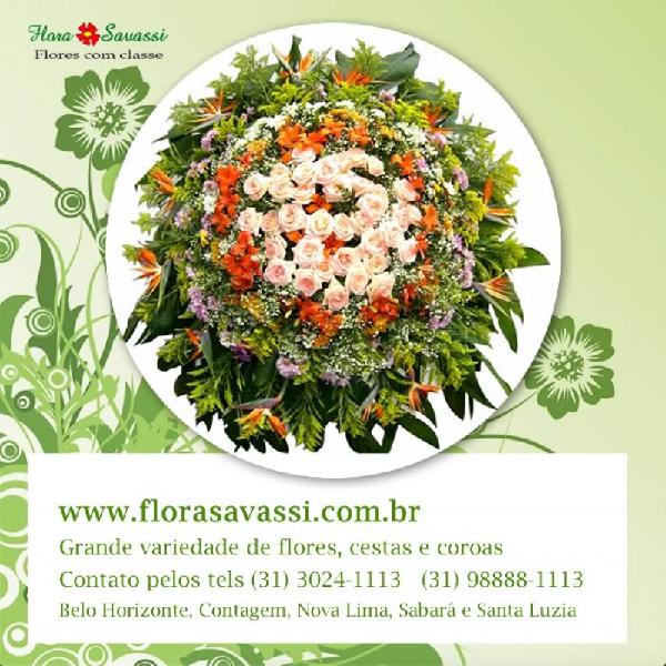Nova Contagem MG Floricultura entrega coroa de flores para