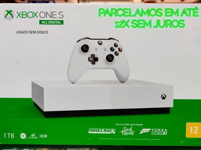 Xbox One All Digital e controle Xbox one em até 12x sem