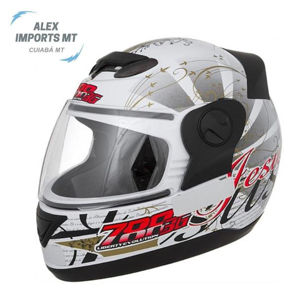 capacete branco salmo 91 3g gospel pro tork