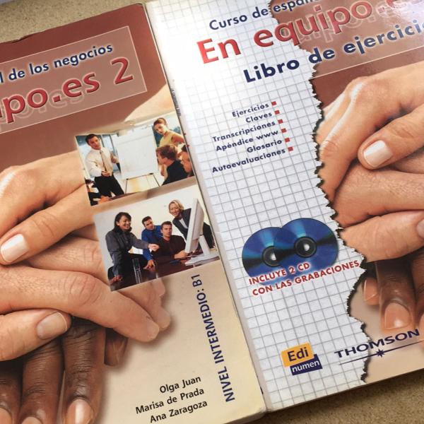 livro curso de espanhol de los negócios + livro de
