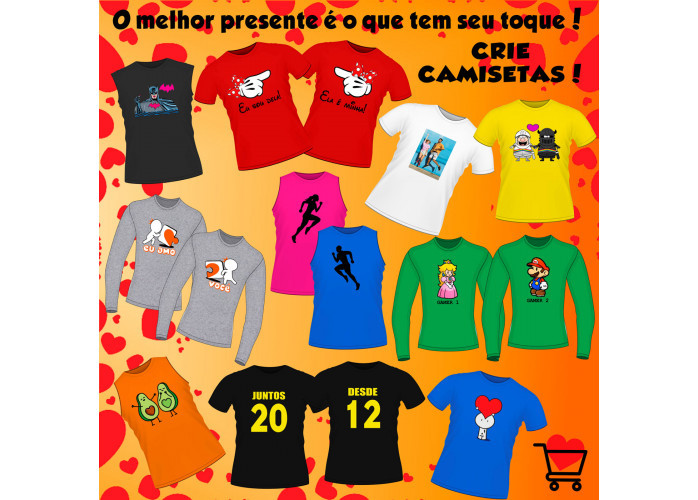 Camisetas personalizadas para o Dia dos Namorados