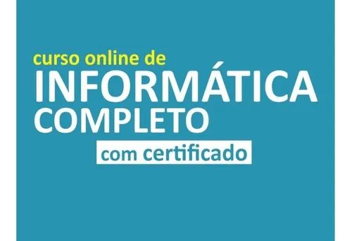 Curso Completo De Informática (com Certificado)