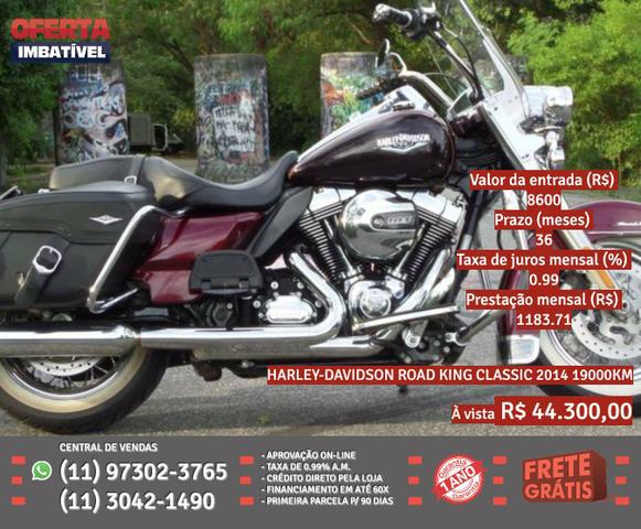 Harley-davidson road king classic 2014 19000km r$ 44300