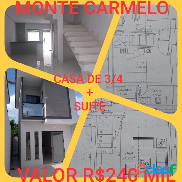 Monte Carmelo| 3/4 com suite
