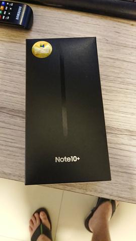Samsung note 10+, preto, 256gb, nf, caixa