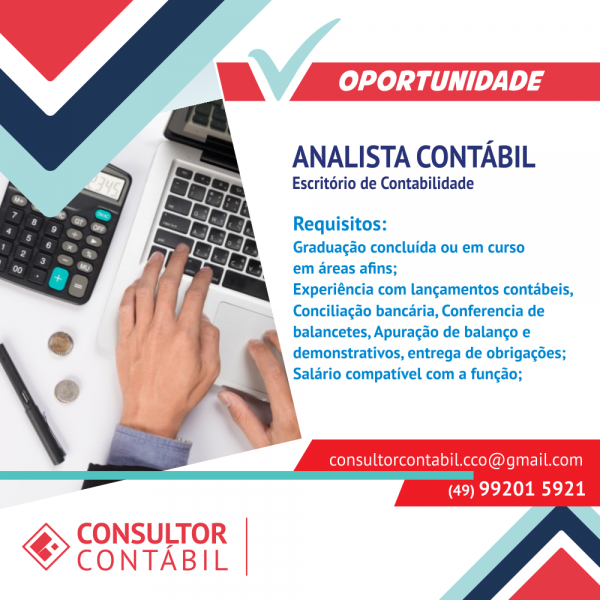 ANALISTA CONTÁBIL - Escritório de Contabilidade