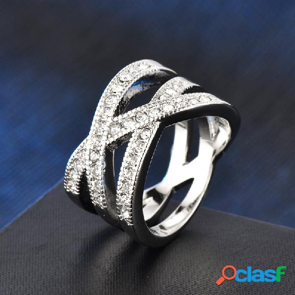 Anéis de diamante a céu aberto do vintage Anéis de dedo