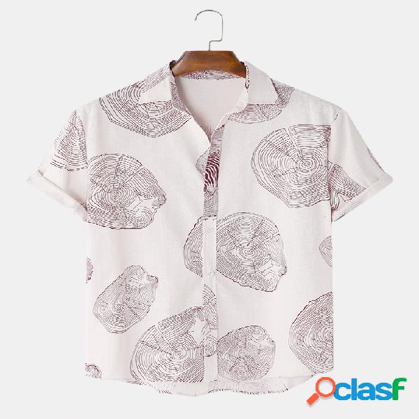 Anéis mens designer anéis impressos casual manga curta