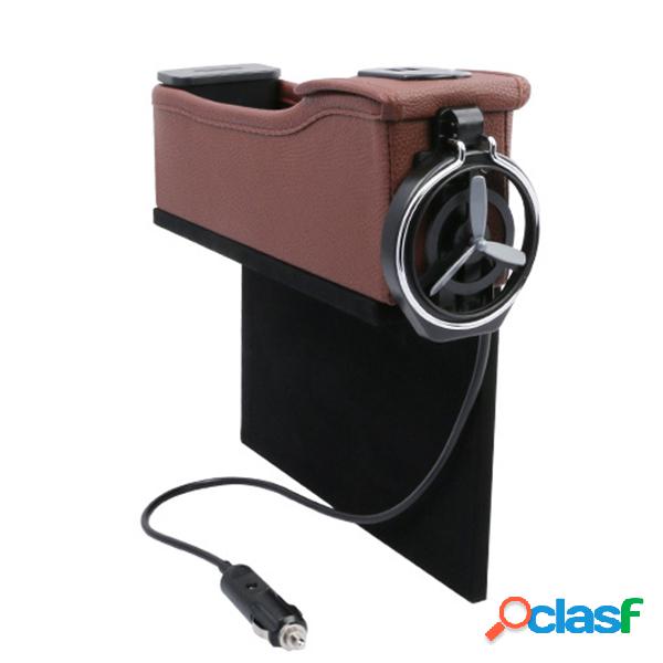 Assento de carro Gap Caixa de armazenamento USB Seat Crevice