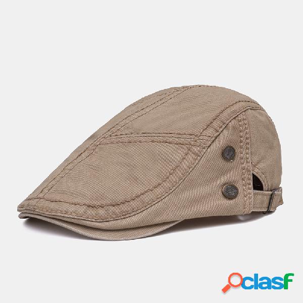 Boina masculina Boné de xadrez britânico Casual Chapéu