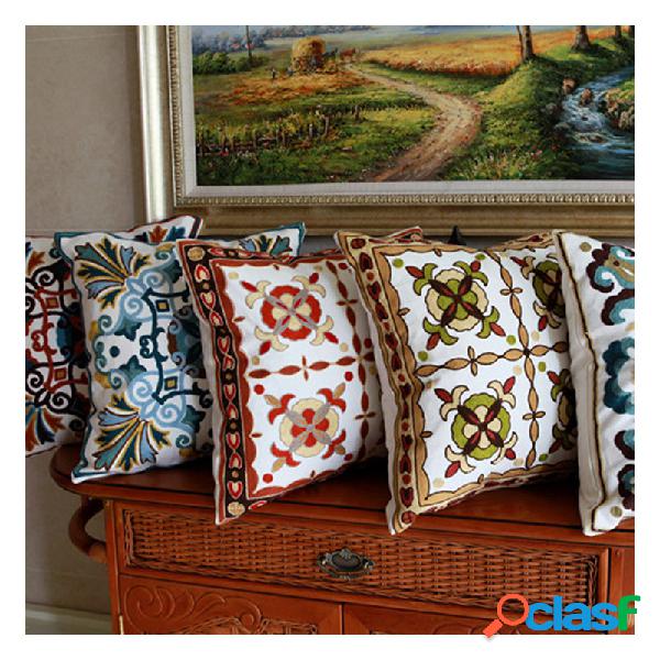 Capa de almofada bordada Casa Almofadas Decorativas Caso
