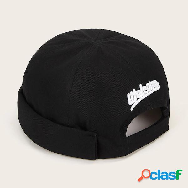 Caveira Caps Hip Hop Chapéu Letras Bordadas Feminino Casual
