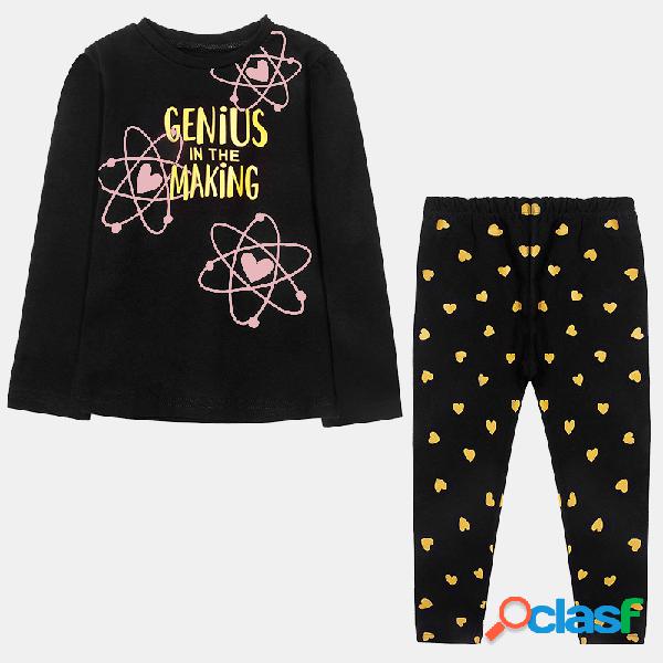 Conjunto de roupas de pijama casual de mangas compridas para