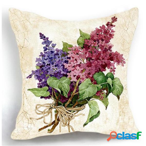 Decoração de casa capa de almofada de luxo vaso de flores