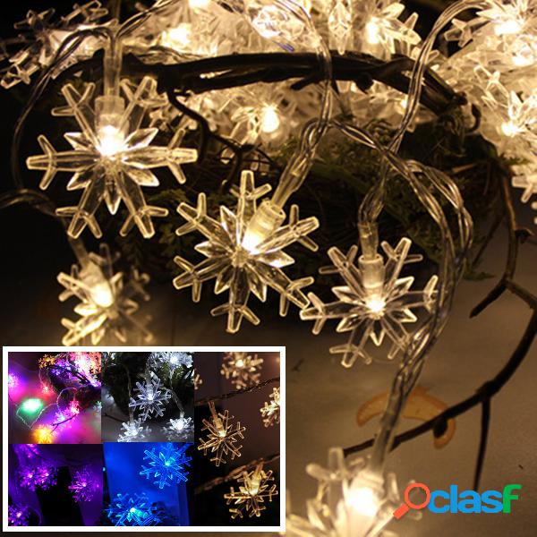 Floco de neve de Natal 20LED 2M Fairy String Light Outdoor
