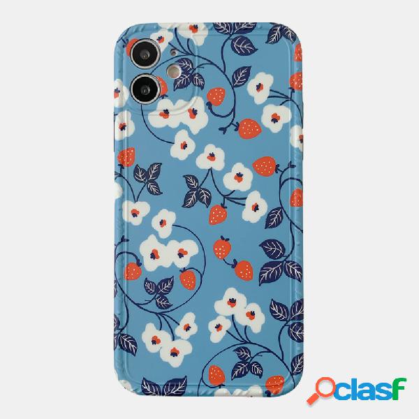 Frutas Padrão flores retro para iphone Caso