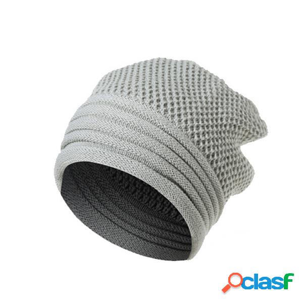 Gorro Tricotado Externo Esportivo Antivento Proteção das