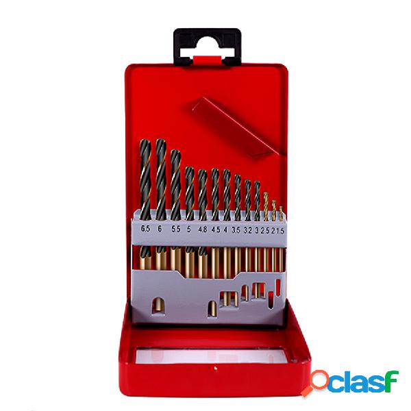 HILDA 13 pcs 1.5-6.5mm HSS Torção de cobalto Broca Bit Set