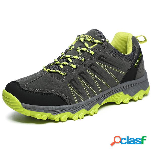 Homens Camurça Ao Ar Livre Antiderrapante Casual Lace Up