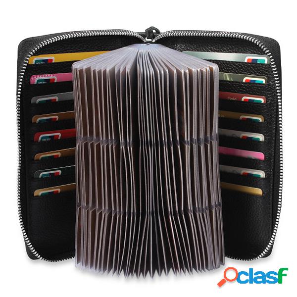Homens E Mulheres High-end Couro Genuíno 118 Card Slot