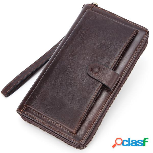Homens Soft Couro Multi-funtion 28 Card Slot Carteira Bolsa