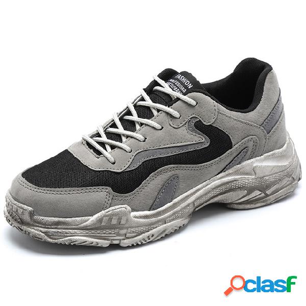 Homens retro respirável esportes sapatos casuais