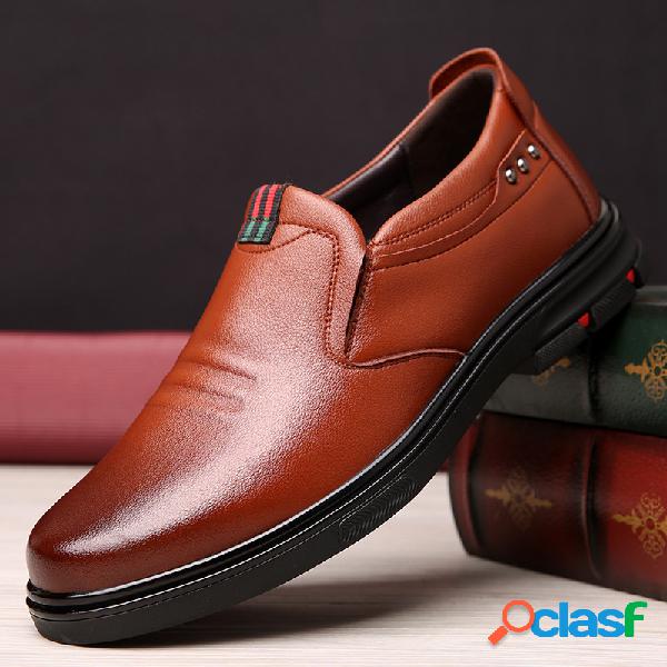 Homens vaca couro antiderrapante antiderrapante em sapatos