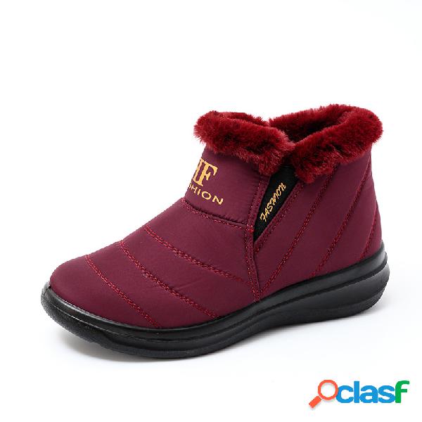 Leve impermeável elástico Banda botas de inverno forro de