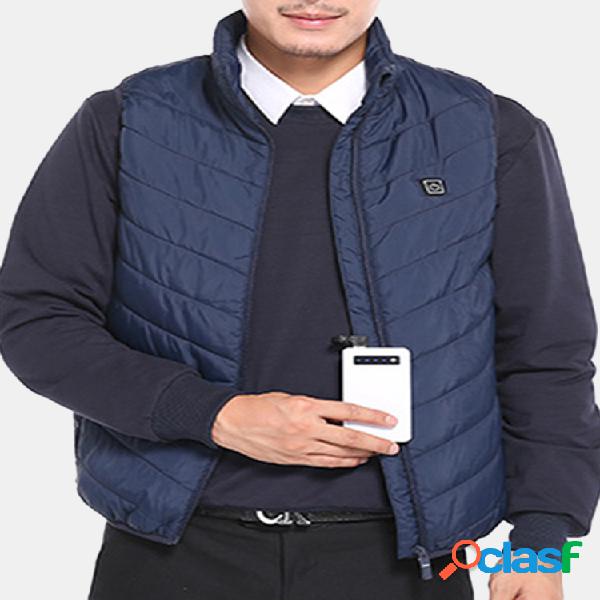 Mens Outdoor Heating Warm Vest Segurança USB Intelligent