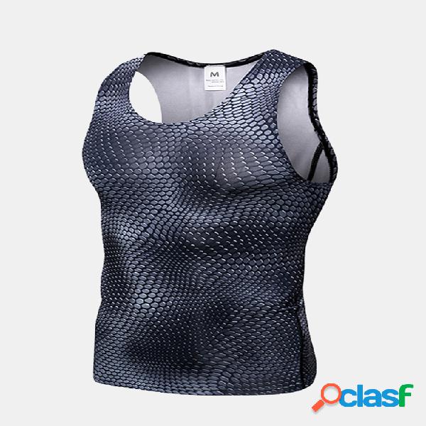 Mens PRO Elasticidade de secagem rápida 3D Impresso Skinny