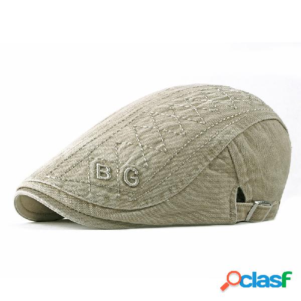 Mens Womens Verão Bordado Boina Cap Pato Chapéu Sombrinha