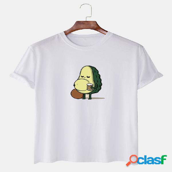 Mens engraçado dos desenhos animados abacate impresso