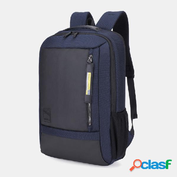 Mochila de porta de carregamento USB impermeável casual de
