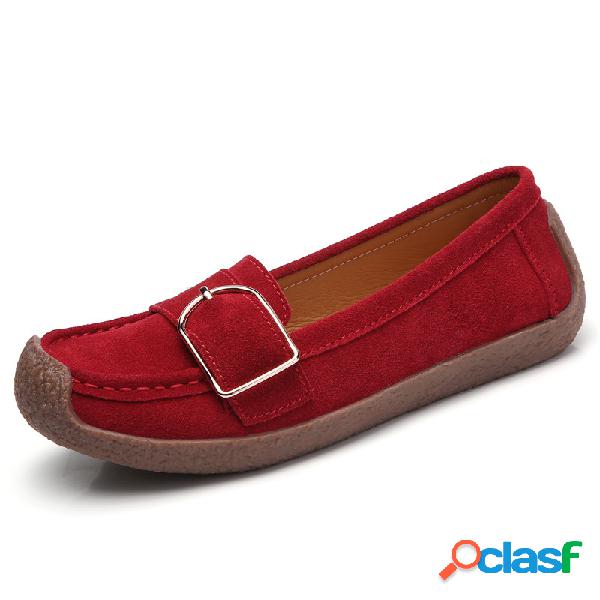 Mulheres Buckle Decoração Confortável Soft Sola Casual