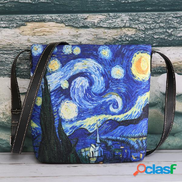 Mulheres Colorful DIY Galaxy Cordeiro Cabelo Bolsa Crossbody