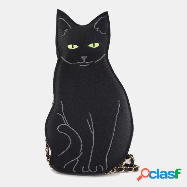 Mulheres Crossbody Bolsa Cat Padrão Bolsa