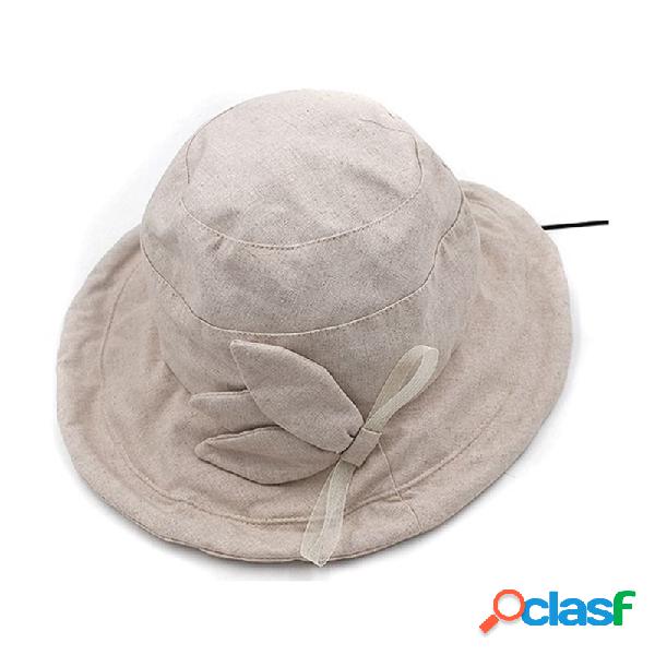 Mulheres Moda Flor Curta Brim Sol Chapéu Verão Viagens Ao
