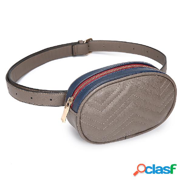 Mulheres homens acolchoados patchwork fanny pack
