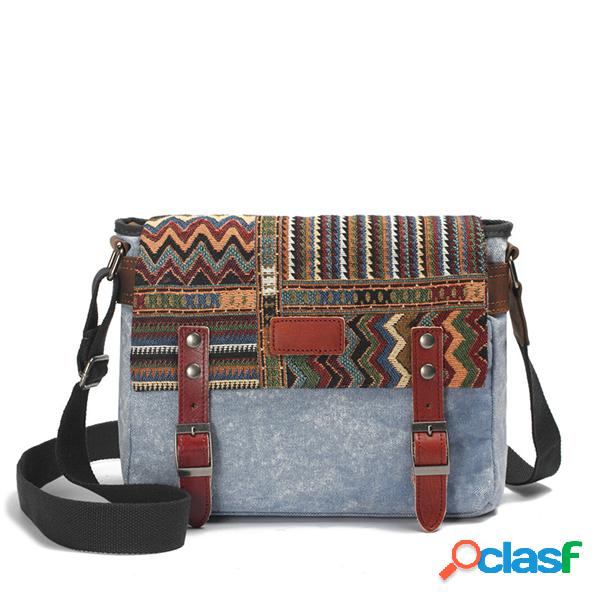 O estilo nacional da lona crossbody ensaca sacos de ombro