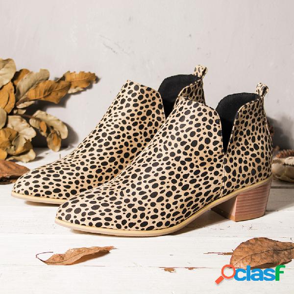 Plus Tamanho Mulheres Comfy Botas curtas com salto robusto